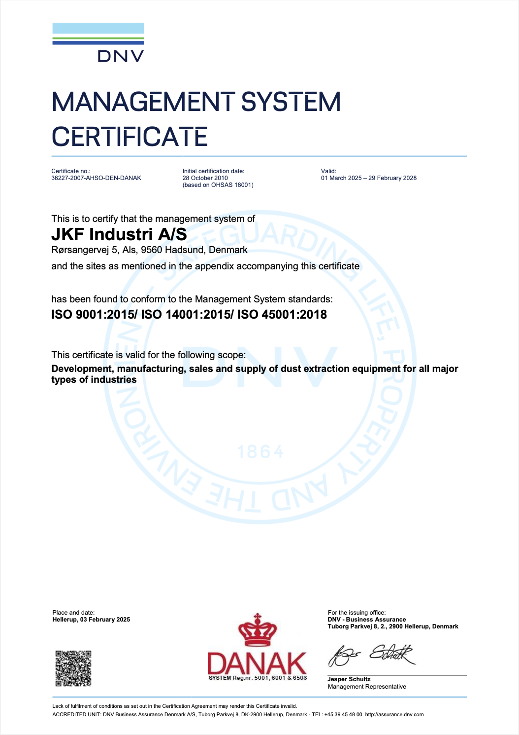 ISO Certificate 2025
